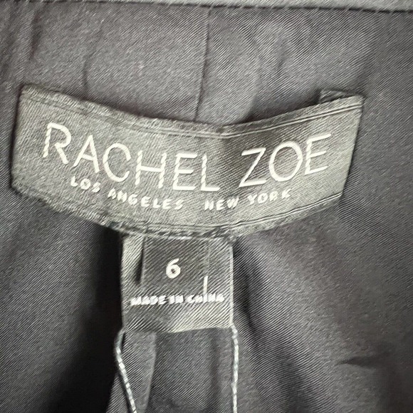 NWT RACHEL ZOE One Button Single Breasted Boyfriend Blazer Black $495 Wool Blend - Picture 3 of 7